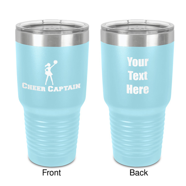 Custom Cheerleader 30 oz Stainless Steel Tumbler - Teal - Double-Sided (Personalized)