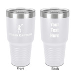 Cheerleader 30 oz Stainless Steel Tumbler - White - Double-Sided (Personalized)