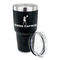 Cheerleader 30 oz Stainless Steel Ringneck Tumblers - Black - LID OFF