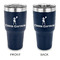 Cheerleader 30 oz Stainless Steel Ringneck Tumblers - Navy - Double Sided - APPROVAL