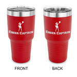 Cheerleader 30 oz Stainless Steel Tumbler - Red - Double Sided (Personalized)