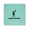 Cheerleader 6" x 6" Teal Leatherette Snap Up Tray - APPROVAL