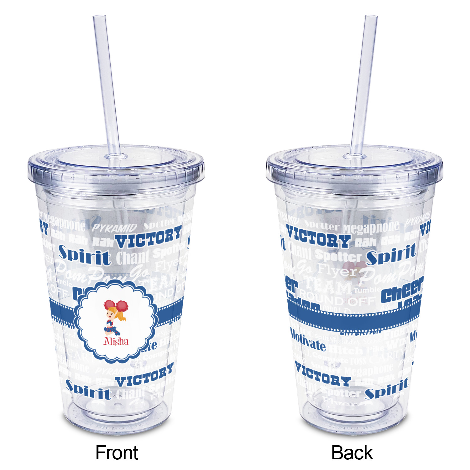 16 oz. Victory Acrylic Tumbler with Straw Lid