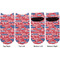 Cheerleader Adult Ankle Socks - Double Pair - Front and Back - Apvl