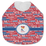 Cheerleader Jersey Knit Baby Bib w/ Name or Text