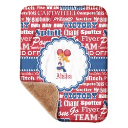 Cheerleader Sherpa Baby Blanket - 30" x 40" w/ Name or Text