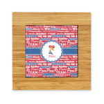 Cheerleader Bamboo Trivet with Ceramic Tile Insert (Personalized)