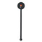 Cheerleader Black Plastic 5.5" Stir Stick - Round - Single Stick