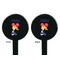 Cheerleader Black Plastic 7" Stir Stick - Double Sided - Round - Front & Back