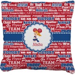 Cheerleader Faux-Linen Throw Pillow 16" (Personalized)