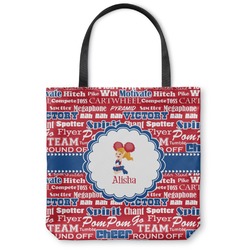 Cheerleader Canvas Tote Bag - Large - 18"x18" (Personalized)