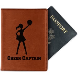 Cheerleader Passport Holder - Faux Leather - Double Sided (Personalized)