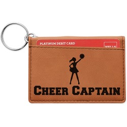 Cheerleader Leatherette Keychain ID Holder - Single Sided (Personalized)