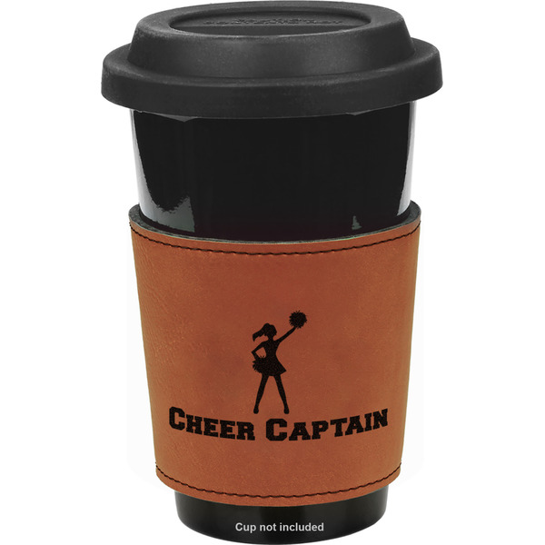 Custom Cheerleader Leatherette Cup Sleeve - Single Sided (Personalized)