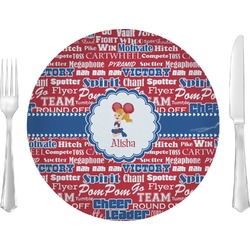 Cheerleader Glass Lunch / Dinner Plate 10" (Personalized)