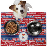 Cheerleader Dog Food Mat - Medium w/ Name or Text