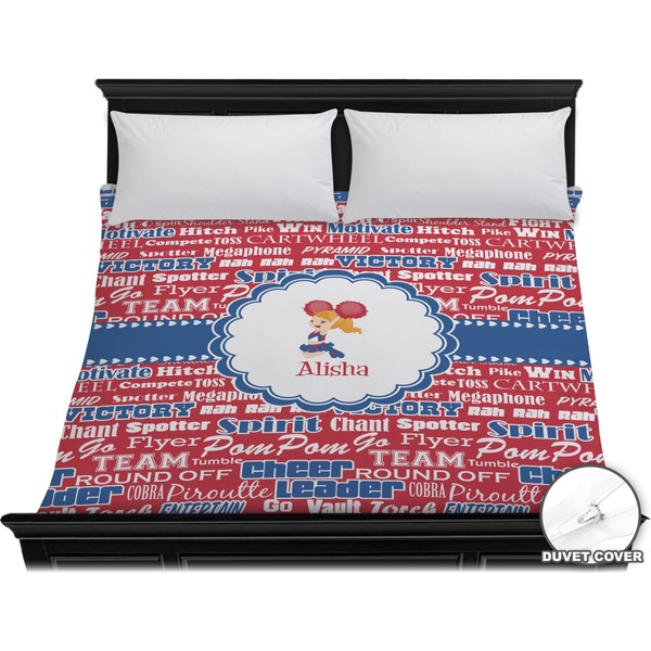 Custom Cheerleader Duvet Cover - King (Personalized)