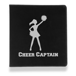 Cheerleader Leather Binder - 1" - Black (Personalized)