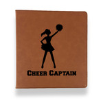 Cheerleader Leather Binder - 1" - Rawhide (Personalized)