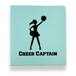 Cheerleader Leather Binder - 1" - Teal (Personalized)