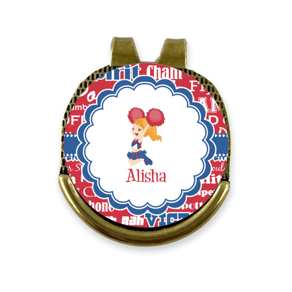 Custom Cheerleader Golf Ball Marker - Hat Clip - Gold