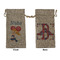 Cheerleader Large Burlap Gift Bags - Front & Back