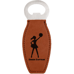 Cheerleader Leatherette Bottle Opener - Double Sided (Personalized)