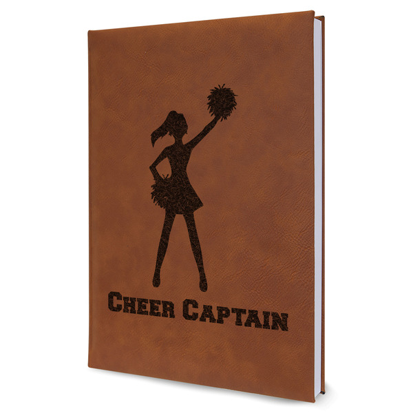 Custom Cheerleader Leather Sketchbook - Large - Single Sided (Personalized)