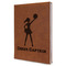 Cheerleader Leather Sketchbook - Large - Single Sided - Angled View