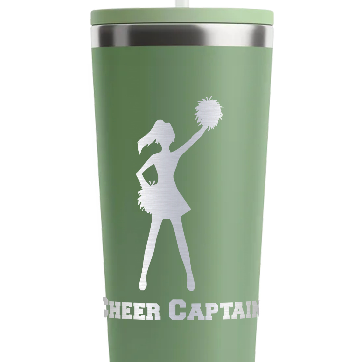 Cheerleading Party Cups With Lids and Straws: Cheerleading 