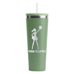 Cheerleader RTIC Everyday Tumbler with Straw - 28oz - Light Green - Double-Sided (Personalized)