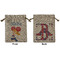 Cheerleader Medium Burlap Gift Bag - Front and Back