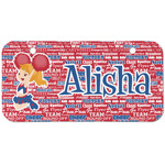 Cheerleader Mini/Bicycle License Plate (2 Holes) (Personalized)