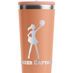 Cheerleader RTIC Everyday Tumbler with Straw - 28oz - Peach - Single-Sided (Personalized)