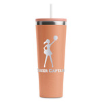 Cheerleader RTIC Everyday Tumbler with Straw - 28oz - Peach - Single-Sided (Personalized)