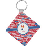 Cheerleader Diamond Plastic Keychain w/ Name or Text