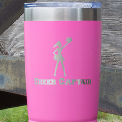 Cheerleader 20 oz Stainless Steel Tumbler - Pink - Double Sided (Personalized)