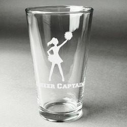 Cheerleader Pint Glass - Engraved (Single) (Personalized)