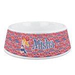 Cheerleader Plastic Dog Bowl (Personalized)