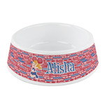 Cheerleader Plastic Dog Bowl - Small (Personalized)