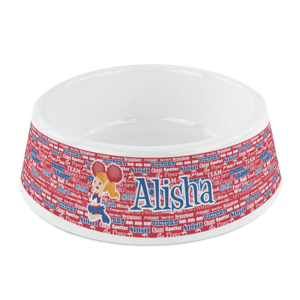 Custom Cheerleader Plastic Dog Bowl - Small (Personalized)