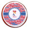 Cheerleader Printed Icing Circle - Large - On Cookie