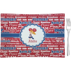 Cheerleader Glass Rectangular Appetizer / Dessert Plate (Personalized)