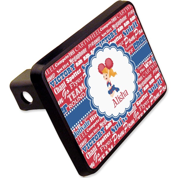 Custom Cheerleader Rectangular Trailer Hitch Cover - 2" (Personalized)