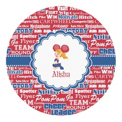 Cheerleader Round Decal - Small (Personalized)