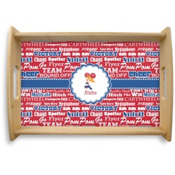 Cheerleader Natural Wooden Tray - Small (Personalized)