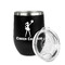 Cheerleader Stainless Wine Tumblers - Black - Double Sided - Alt View