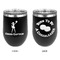 Cheerleader Stainless Wine Tumblers - Black - Double Sided - Approval