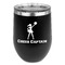 Cheerleader Stainless Wine Tumblers - Black - Double Sided - Front