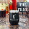 Cheerleader Stainless Wine Tumblers - Black - Double Sided - In Context